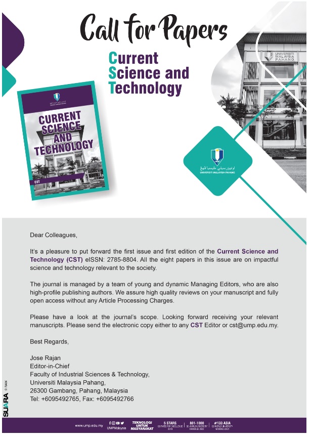 CALL FOR PAPERS_CURRENT SCIENCE AND TECNOLOGY